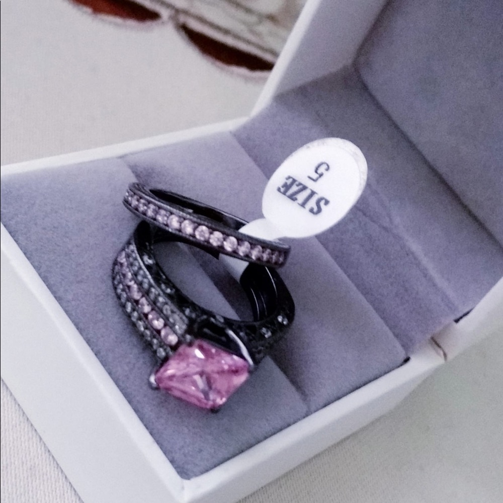 2pc Engagement Wedding Ring Set